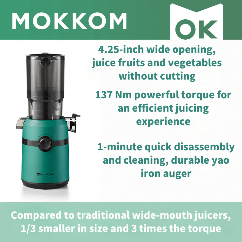 MOKKOM M5S Cold Press Slow Juicer